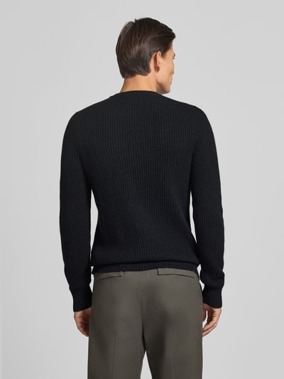 FTC Cashmere Strickpullover aus Kaschmir mit Rundhalsausschnitt Dunkelgrau 5