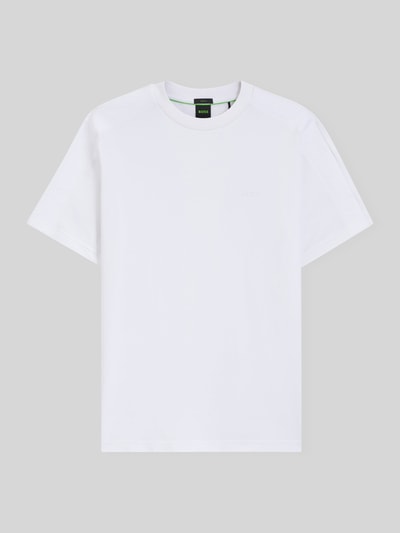 BOSS Green Regular Fit T-Shirt aus Baumwoll-Mix Modell 'TS_Union Tape' Weiss 2