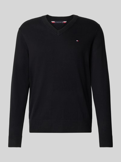 Tommy Hilfiger Regular Fit Pullover aus Baumwoll-Kaschmir-Mix Black 2
