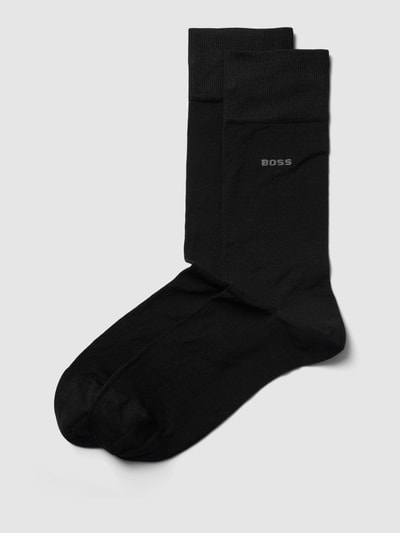 BOSS Socken mit Label-Print im 2er-Pack Black 1