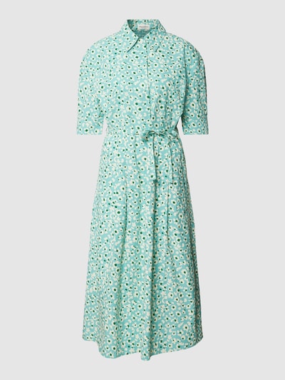 Marc O'Polo Blousejurk met all-over motief Turkoois - 2