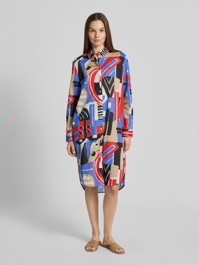 Christian Berg Woman Hemdblusenkleid mit Umlegekragen und Knopfleiste Blau 4