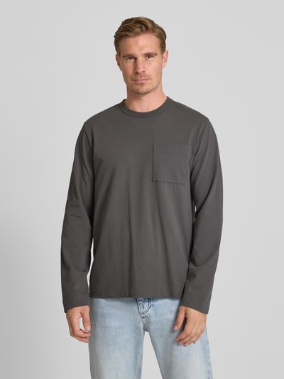 Forét Bluzka z długim rękawem i kieszenią na piersi model ‘PLANET’ Antracytowy 4