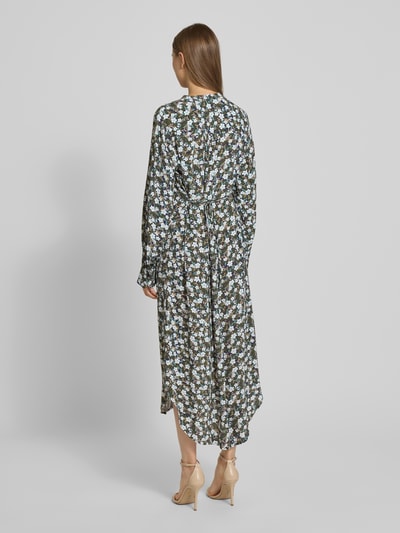 Gant Długa sukienka z czystej wiskozy z kwiatowym nadrukiem na całej powierzchni Jasnozielony 5