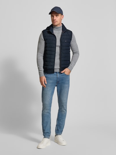 Tommy Hilfiger Regular Fit Steppweste mit abnehmbaren Kapuze Marine 1