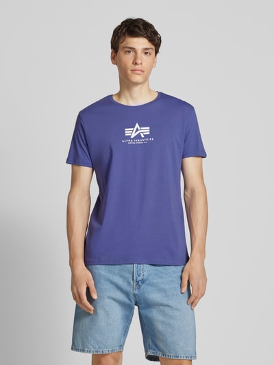Alpha Industries T-Shirt mit Label-Print Lila 4