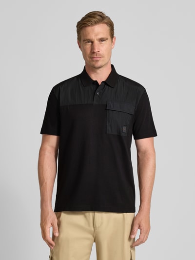 BOSS Orange Regular Fit Poloshirt aus reiner Baumwolle Modell 'PE_PANEL' Black 4