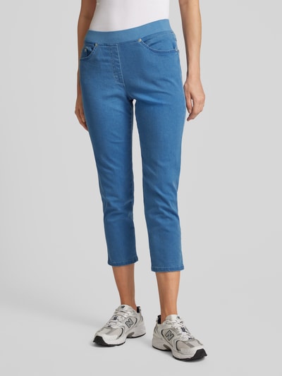 Raphaela By Brax Slim Fit Jeans mit verkürztem Schnitt Modell 'Pamina' Hellblau 4