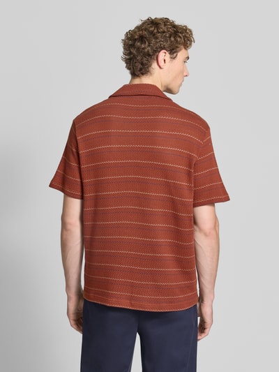 Selected Homme Relaxed Fit Freizeithemd aus Baumwoll-Mix mit Viskose-Anteil Modell 'MARC' Rostrot 5