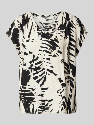 comma Blouse met V-hals Zwart - 2