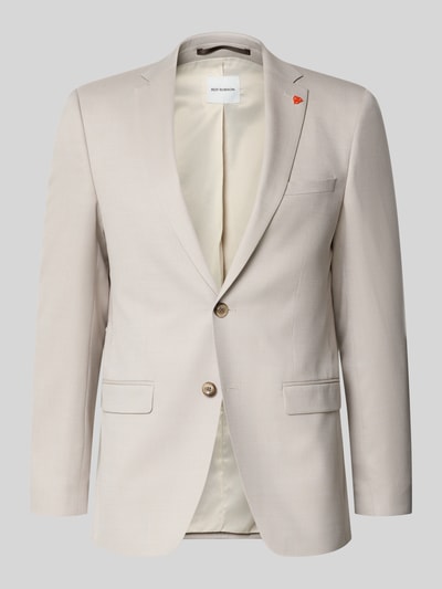 Produktfoto, Slim Fit 2-Knopf-Sakko mit Pattentaschen von Roy Robson, beige, Material-Mix mit Schurwoll-Anteil, Reverskragen, neutrales Design