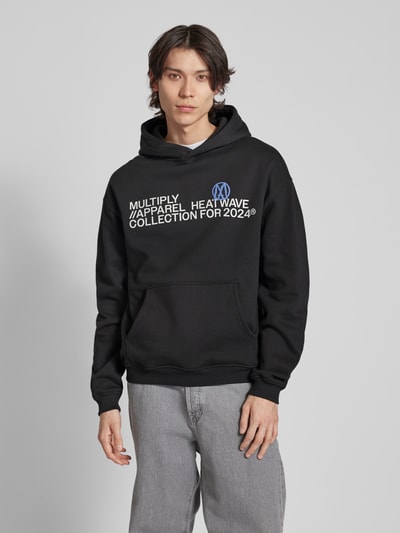 Multiply Apparel Oversized hoodie met labelprint Zwart - 4