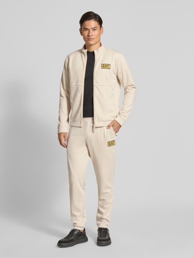 EA7 Emporio Armani Sweatjack met tweewegsritssluiting Zand - 1