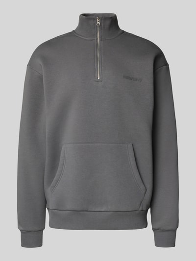 REVIEW Sweatshirt mit Stehkragen und Reißverschluss Dunkelgrau 2