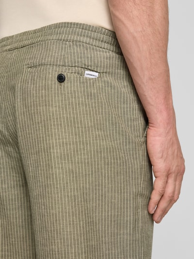 Lindbergh Stoffen broek met achterzakken Kaki - 3