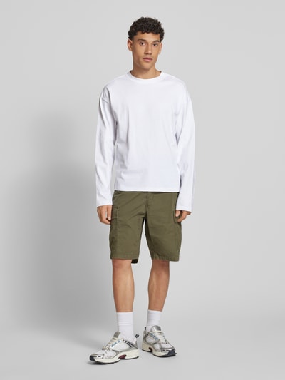 WEEKDAY Longsleeve mit geripptem Rundhalsausschnitt Offwhite 1
