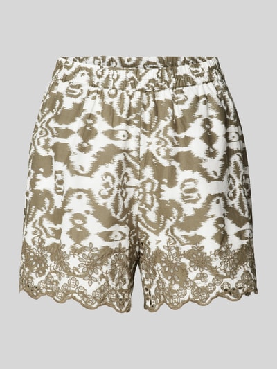 Only Shorts mit Lochstickerei Modell 'LOU' Oliv 2