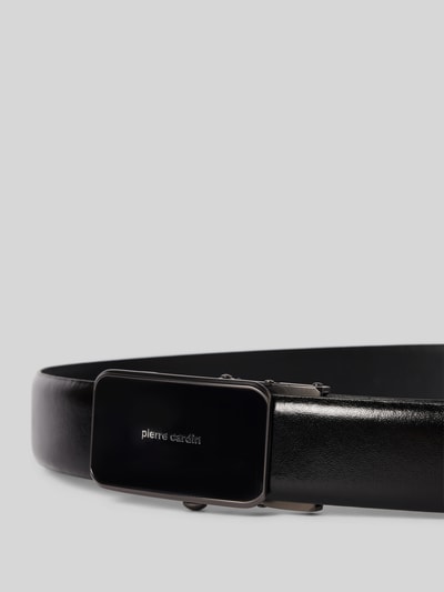 Pierre Cardin Leren riem met pinsluiting Metallic zwart - 2