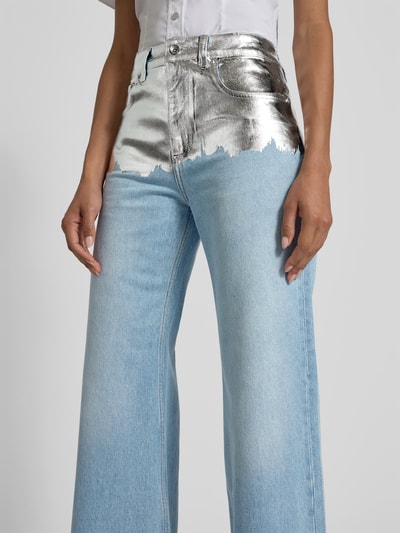 Rabanne Jeans mit Zierbesatz in metallic Jeansblau 3
