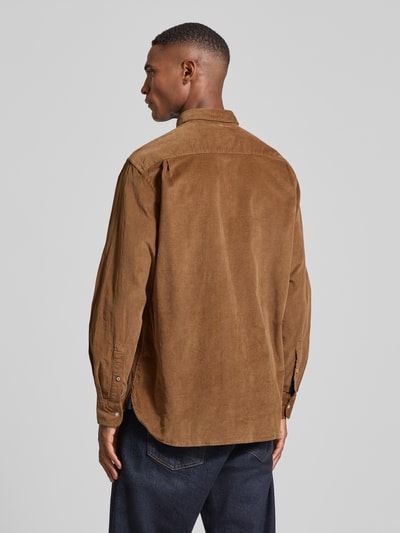 Christian Berg Men Freizeithemd mit Knopfleiste Cognac 5