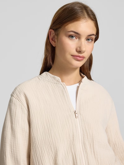 Pieces Regular Fit Blouson aus reiner Baumwolle Modell 'TASTINA' Sand 3