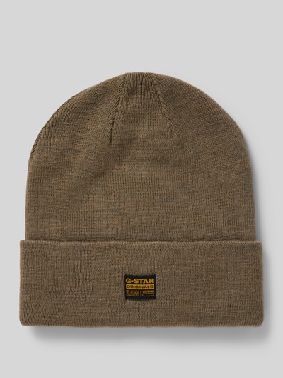 G-Star Raw Beanie mit Label-Detail Modell 'Effo' Mittelbraun 1