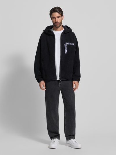 CARLO COLUCCI Oversized fleecejack van tedyybont Zwart - 1