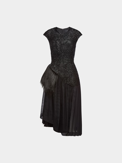 Simone Rocha Asymmetrisches Cocktailkleid Schwarz 1