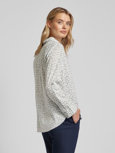 Tom Tailor Regular fit overhemdblouse met all-over motief Beige - 5