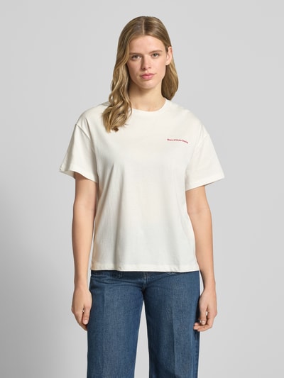 Marc O'Polo DENIM Koszulka o kroju relaxed fit z czystej bawełny - Special Drop Złamany biały 4