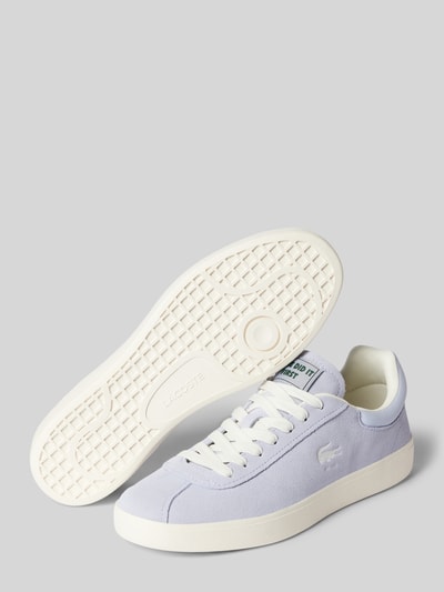 Lacoste Sneaker aus Leder in unifarbenem Design Hellblau 4