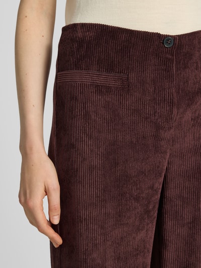 EMME High Waist Hose mit Cordstruktur Bordeaux 3