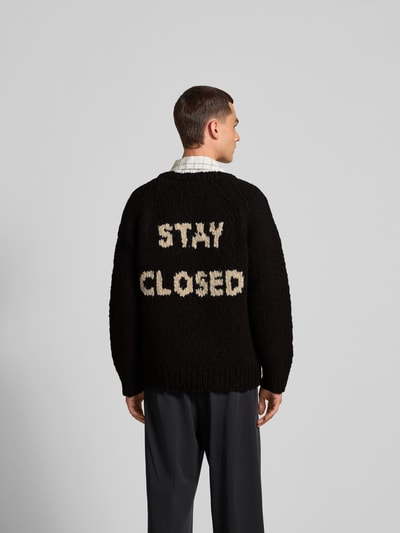 Closed Pullover in Strick-Optik BLACK 5