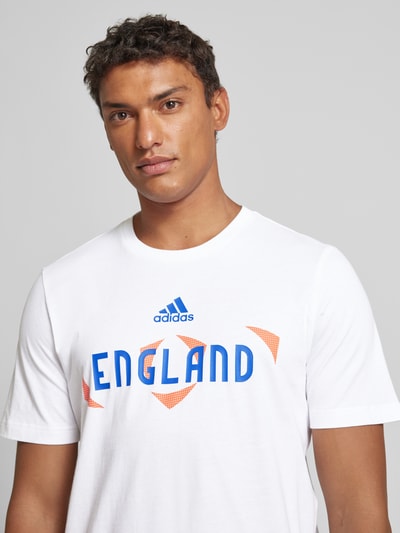 ADIDAS SPORTSWEAR T-Shirt mit Label-Print Modell 'ENGLAND' Weiss 3