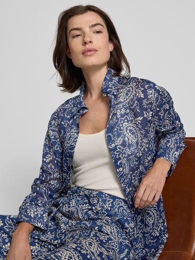 Mango Hemdbluse mit Knopfleiste Modell 'NEMO' Hellblau 3