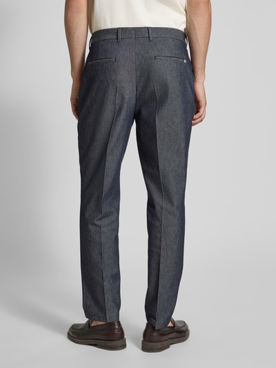 BOSS Tapered Fit Anzughose aus Baumwoll-Mix Modell 'PERIN' Marine 5