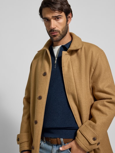 MCNEAL Gebreide pullover met reverskraag Marineblauw gemêleerd - 3