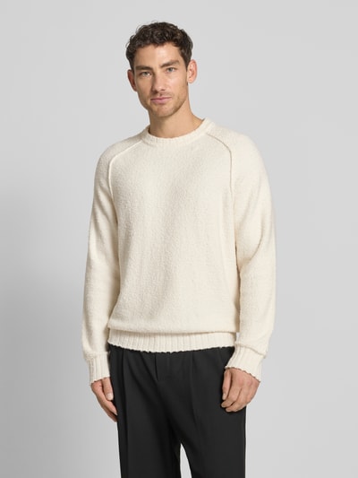 HUGO Relaxed Fit Pullover aus Baumwoll-Mix Modell 'SAN CHRISTOPHER' Offwhite 4