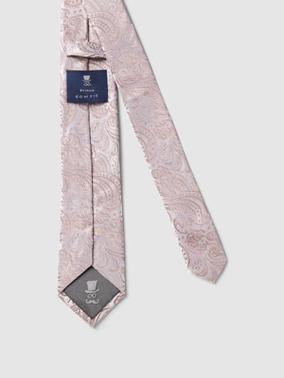 Prince Bowtie Seidenkrawatte mit Paisley-Muster Altrosa 2