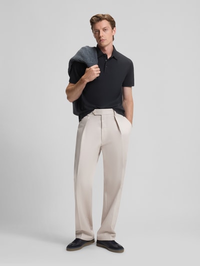 BOSS Regular Fit Poloshirt aus Baumwolle-Seiden-Mix Modell 'PARRIS' - BECKHAM x BOSS Marine 1