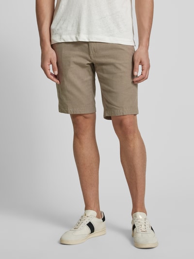 bugatti Slim fit korte broek met tunnelkoord Groen - 4