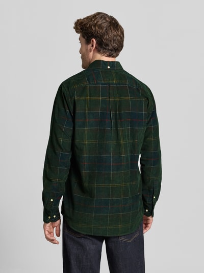 Barbour Koszula z flaneli o kroju tailored z brustaszą Oliwkowy 5