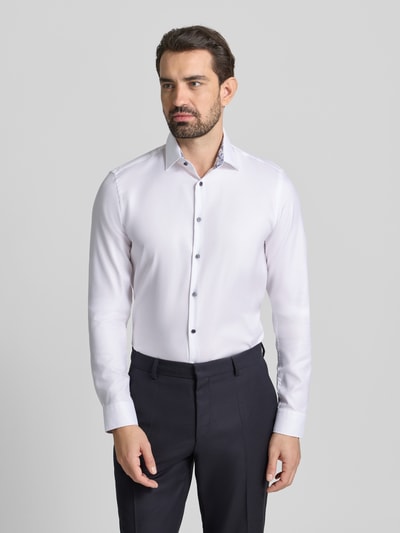 Jake*s Slim fit zakelijk overhemd met extra lange mouwen Wit - 4