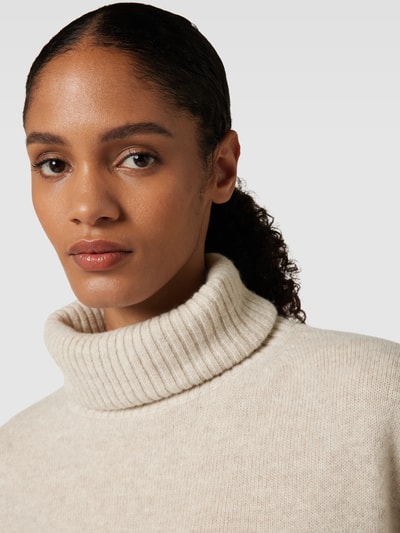 Gant Oversized Strickpullover mit Rollkragen Sand 3