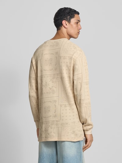 KARL KANI Shirt met lange mouwen en labelstitching Middenbruin - 5