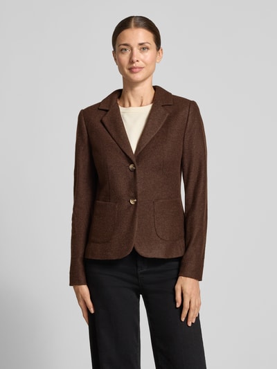 Betty Barclay Kurzblazer aus Wolle mit aufgesetzten Taschen Dunkelbraun 4