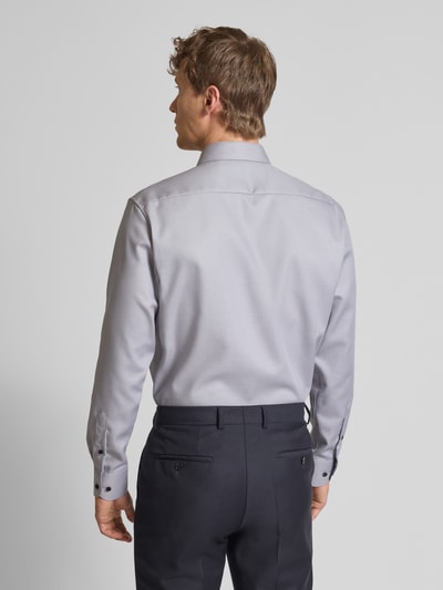 ETERNA Modern fit zakelijk overhemd met kentkraag Zilver - 5