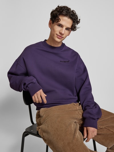 Low Lights Studios Sweatshirt mit Label-Stitching Purple 3