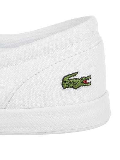 Lacoste Sneakersy z materiału tekstylnego z wyhaftowanym logo Biały 2