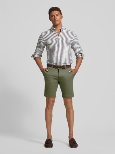 Polo Ralph Lauren Slim Stretch Fit Shorts im unifarbenen Design Khaki 1